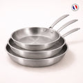 Triply - Set De 3 Sartenes - Acero Inoxidable De Triple Capa - 20/24/28 cm 🇫🇷