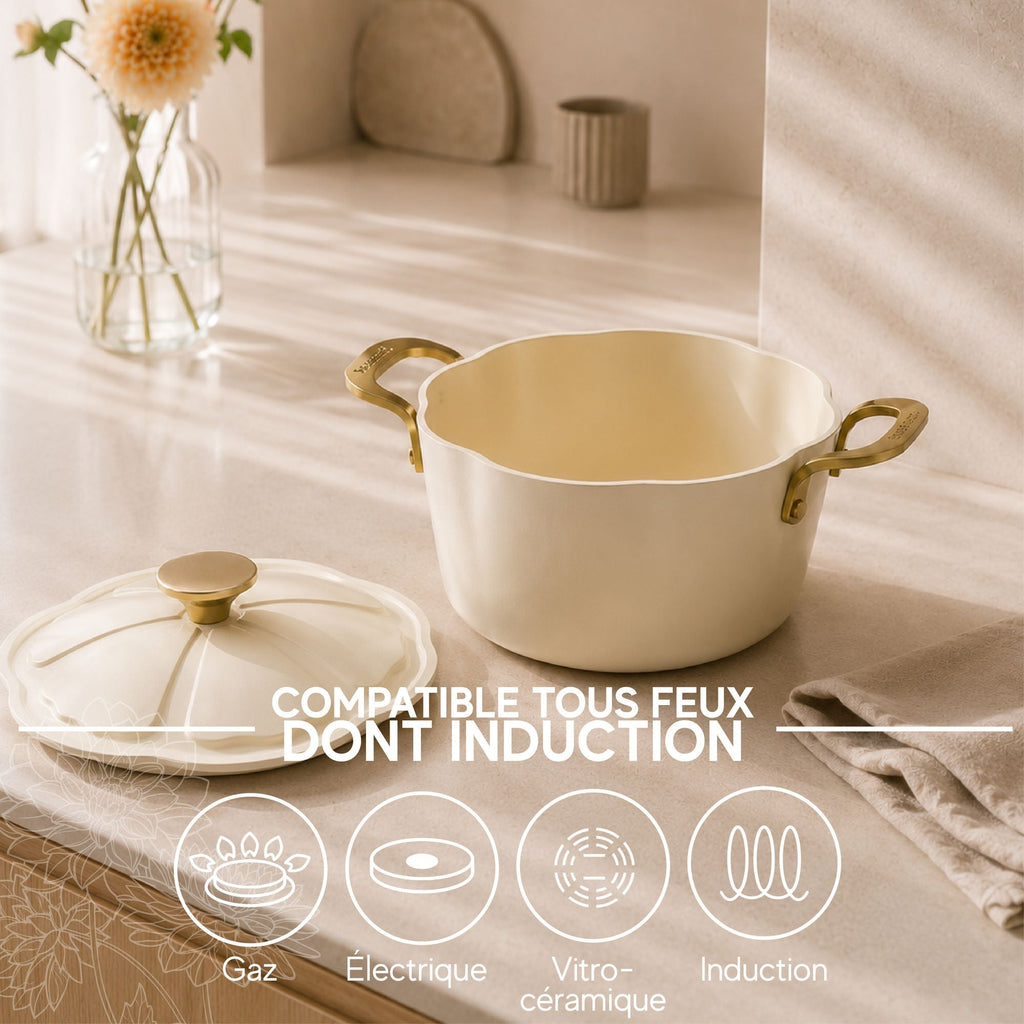 Dahlia - 8-Piece Set - Recycled Aluminium - Beige
