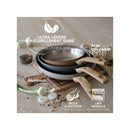 Set of 3 Easynox Stainless Steel &amp; Aluminum Frying Pans - 20/24/28Cm