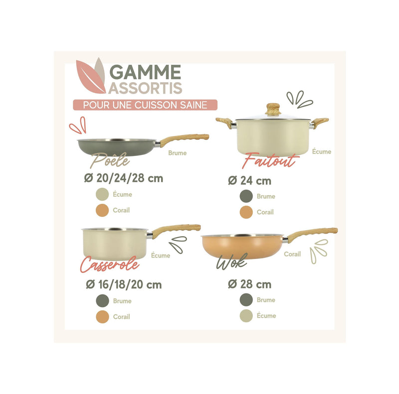 Set of 3 Easynox Stainless Steel &amp; Aluminum Saucepans - 16/18/20Cm