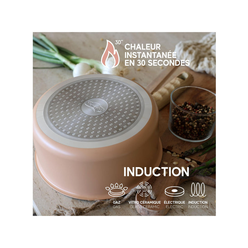 Set of 3 Easynox Stainless Steel &amp; Aluminum Saucepans - 16/18/20Cm