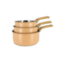 Set of 3 Easynox Stainless Steel &amp; Aluminum Saucepans - 16/18/20Cm