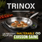 Trinox - Set Di 3 Padelle - Acciaio Inossidabile a Triplo Strato