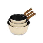 Praticook - Set Di 3 Casseruole - Acciaio Al Carbonio
