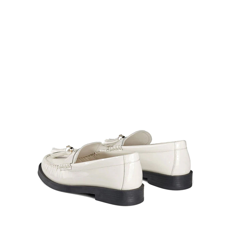 Mocassins - Jimmy Choo Addie Pearl Leather - Cream