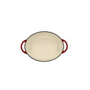 Colette Oval Cast Iron Casserole Dish - Red - 4L