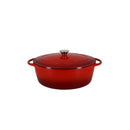 Colette Oval Cast Iron Casserole Dish - Red - 4L