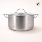 Triply - Braadpan met glazen deksel - Drielaags roestvrij staal - 24 cm 🇫🇷