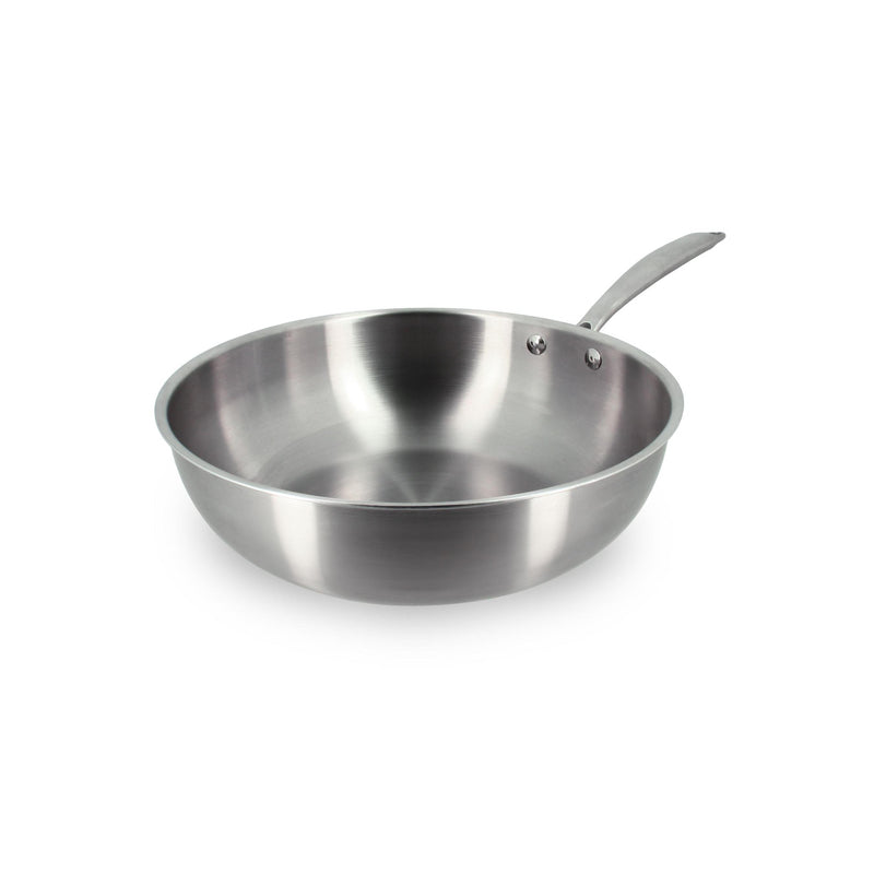 Wok Triply En Acier Inoxydable - 24Cm