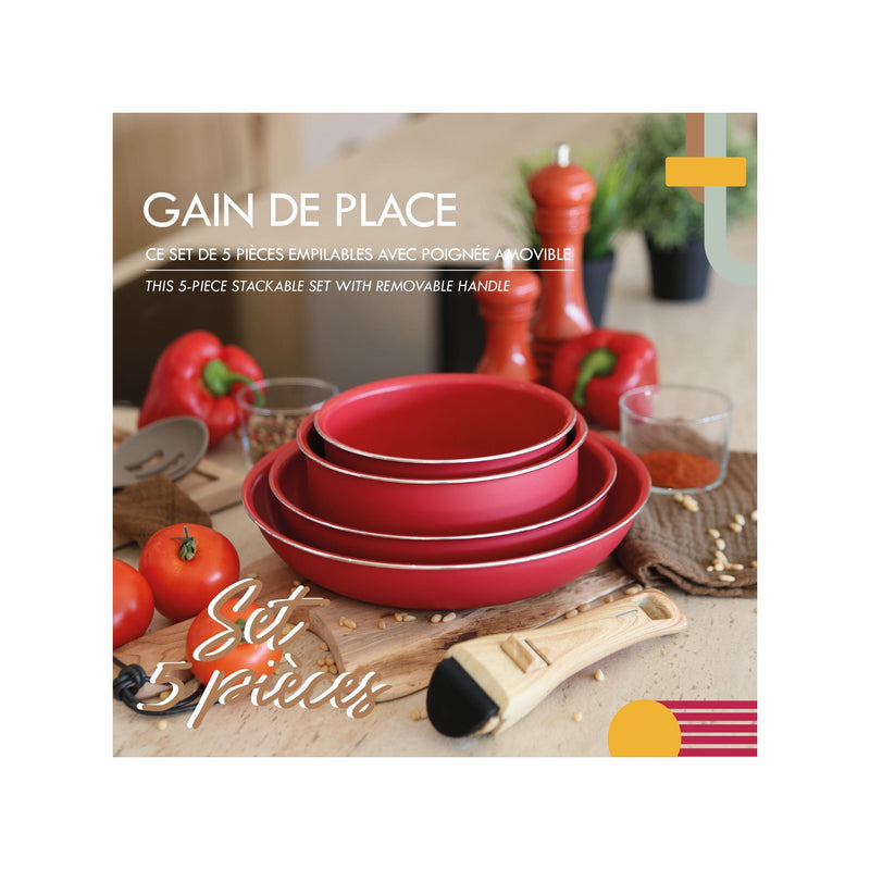 5-Piece Set Made of Removable Recycled Aluminum