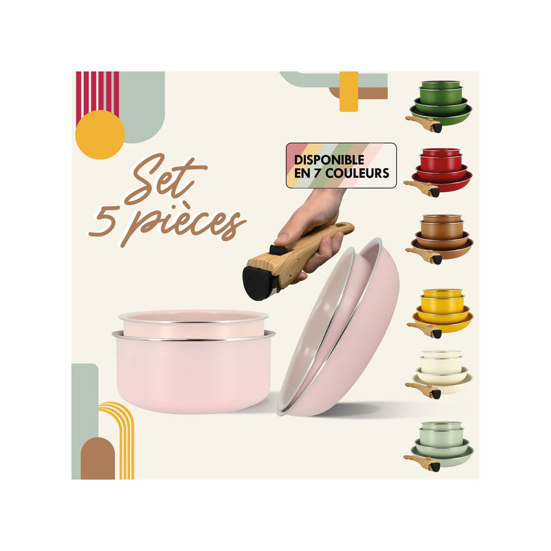 5-Piece Set Made of Removable Recycled Aluminum