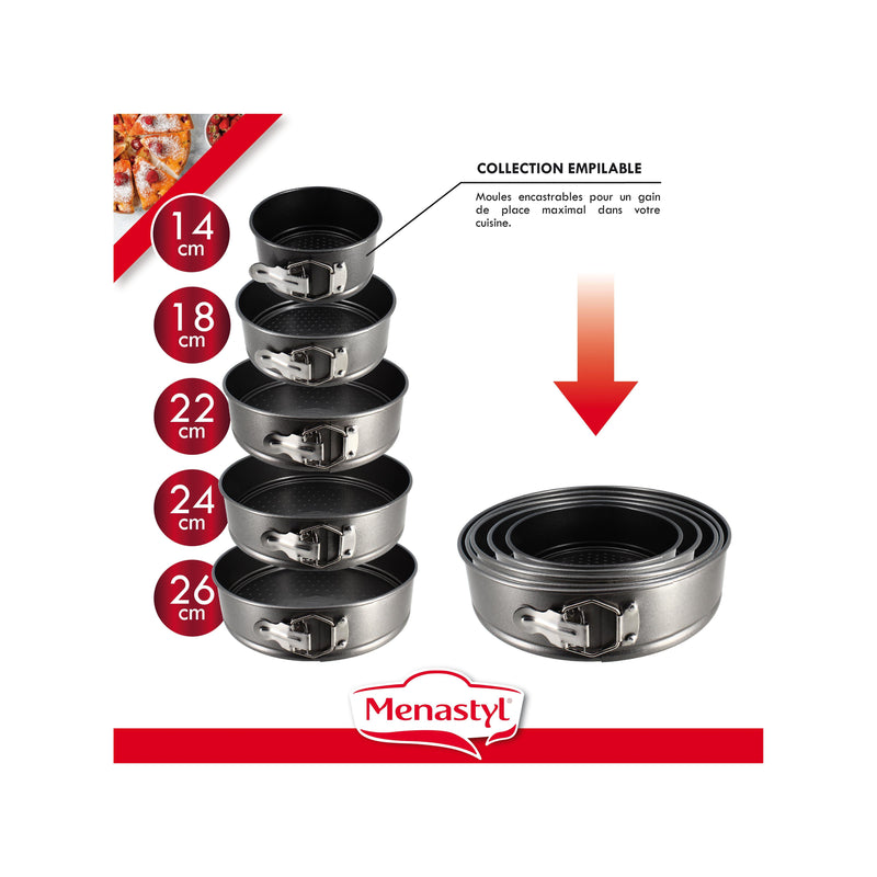 Set De 3 Moules À Charnière - 22/24/26Cm