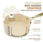 Dahlia - Casseruola - Alluminio Riciclato - 20 cm - Beige