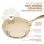 Dahlia - Stegepande - Genanvendt Aluminium - 20 cm - Beige