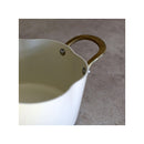 Dahlia Recycled Aluminum Casserole Dish, Beige, with Lid - 24cm