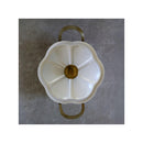 Dahlia Recycled Aluminum Casserole Dish, Beige, with Lid - 24cm