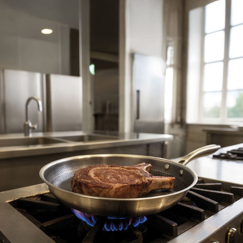 Trinox - Poêle - Acier Inoxydable - Revêtement Antiadhésif Sans PFAS - 30cm