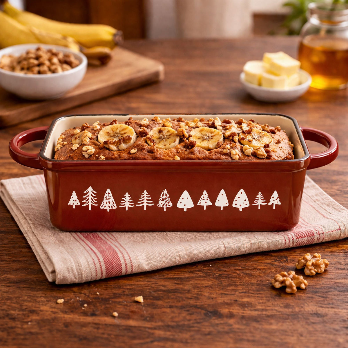 Montagne - Baking Dish with Relief - Cast Iron - 26x12cm - Brick