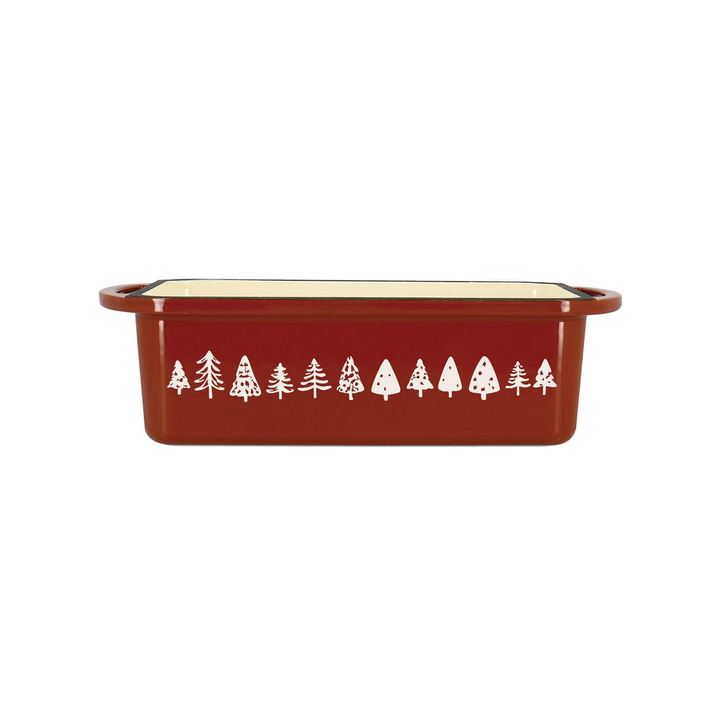 Montagne - Baking Dish with Relief - Cast Iron - 26x12cm - Brick