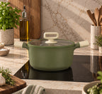 Anna - Casseruola Bassa - Alluminio Pressofuso - 24 cm - Verde