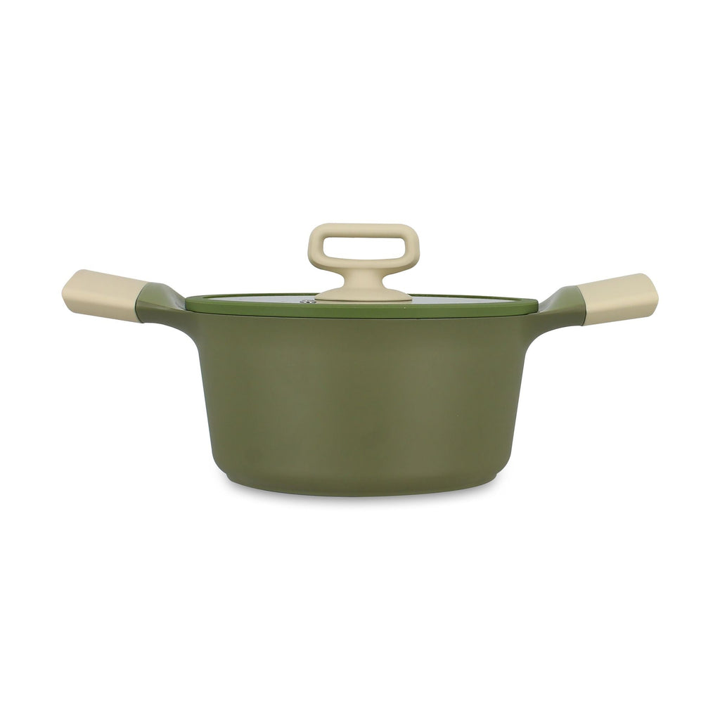 Anna - Casseruola Bassa - Alluminio Pressofuso - 24 cm - Verde