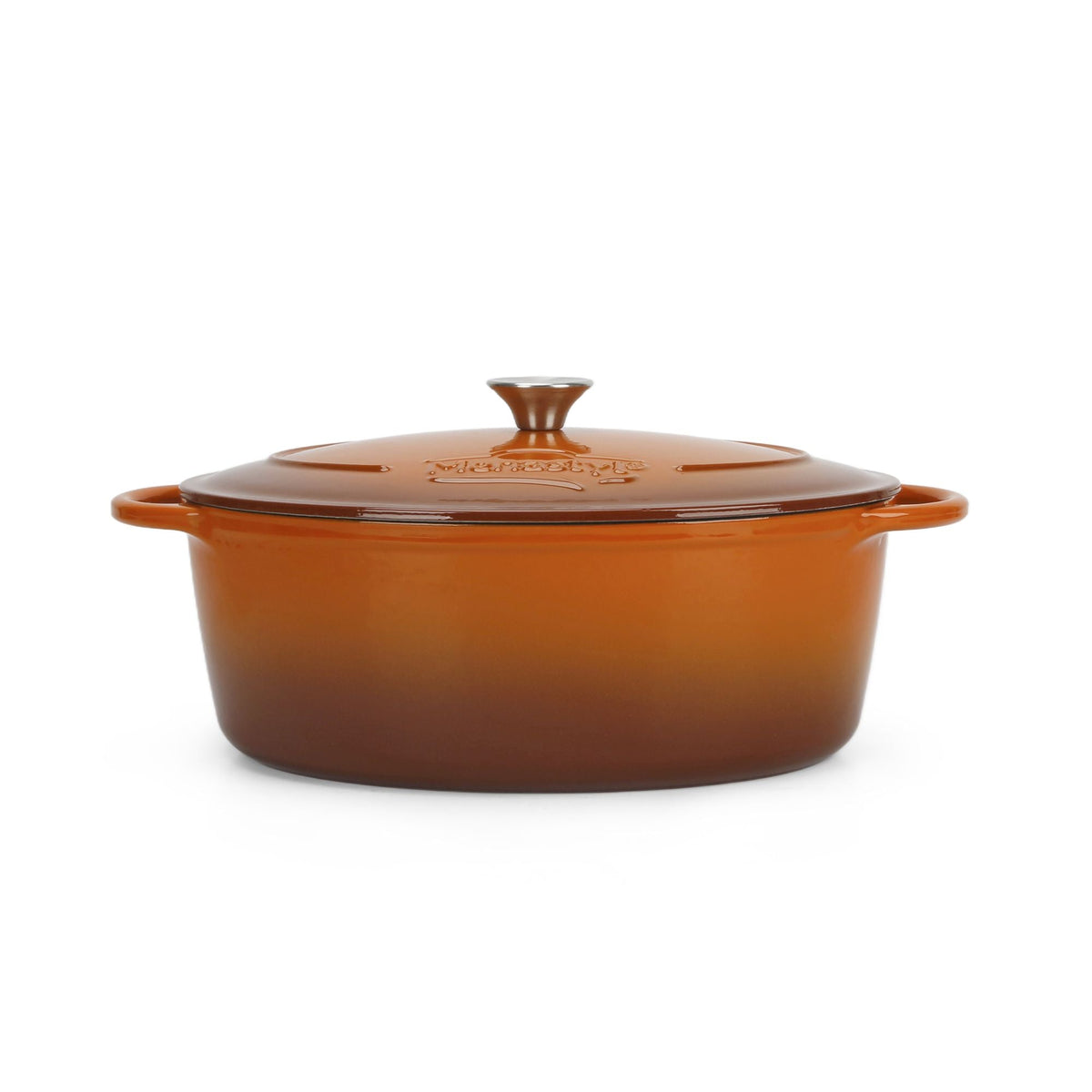 Montagne - Ovale Braadpan - Geëmailleerd Gietijzer - 4 Liter - Baksteen