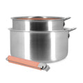 Aglaé - Set Van 2 Afneembare Steelpannen Met Handgreep - Roestvrij Staal - 16/20 cm