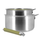 Aglaé - Set Van 2 Afneembare Steelpannen Met Handgreep - Roestvrij Staal - 16/20 cm