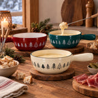 Montagne - Fondue Pot with Pattern - Cast Iron - 1.9L