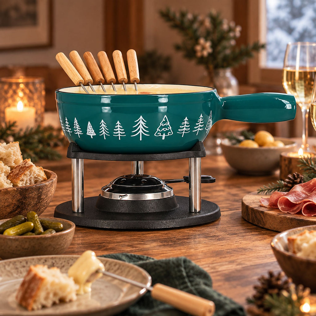 Montagne - Fondueset met 6 vorkjes - Gietijzer - 1,9 l