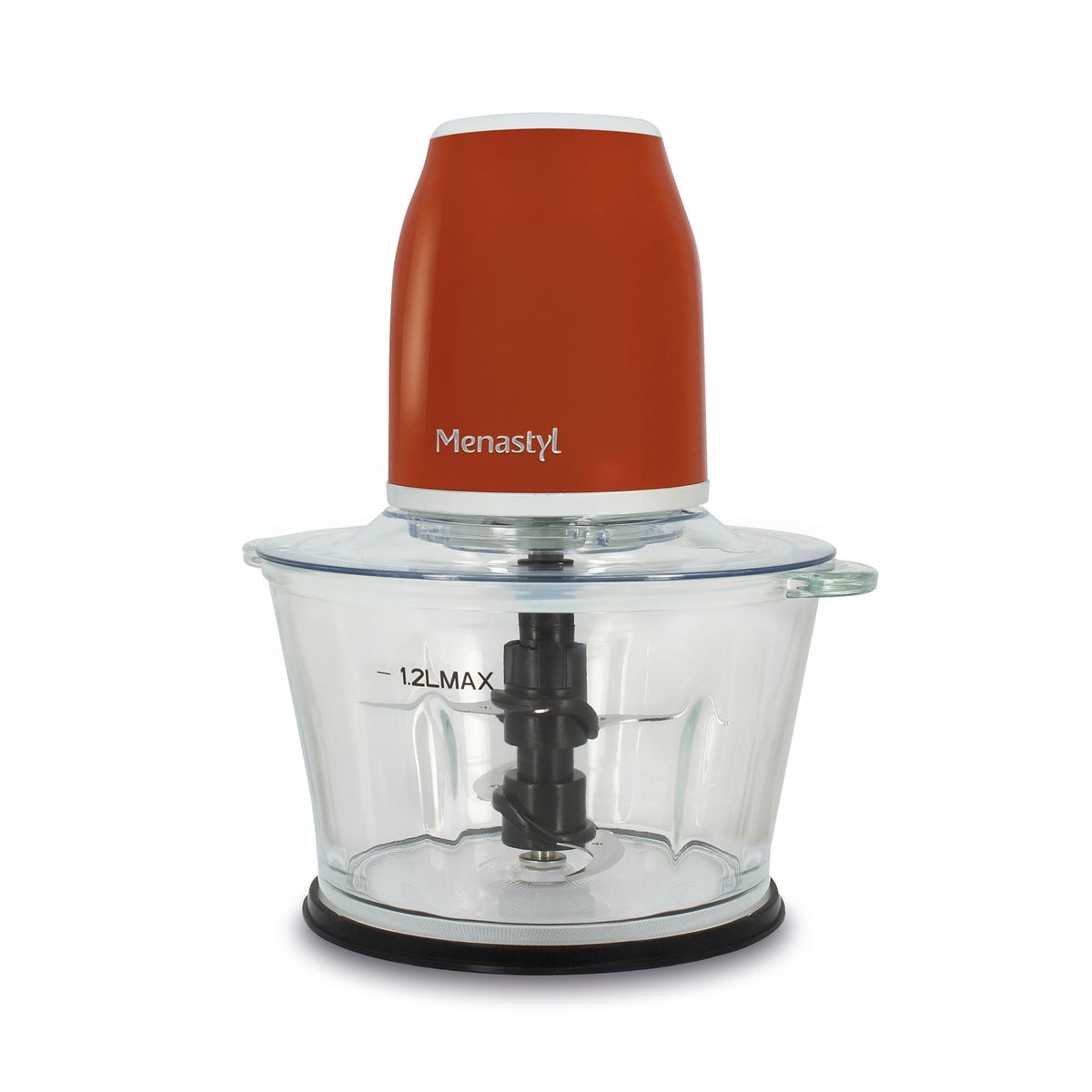 Retro - Elektrisk minihakker - Plastik og glasbeholder - 1,2 l