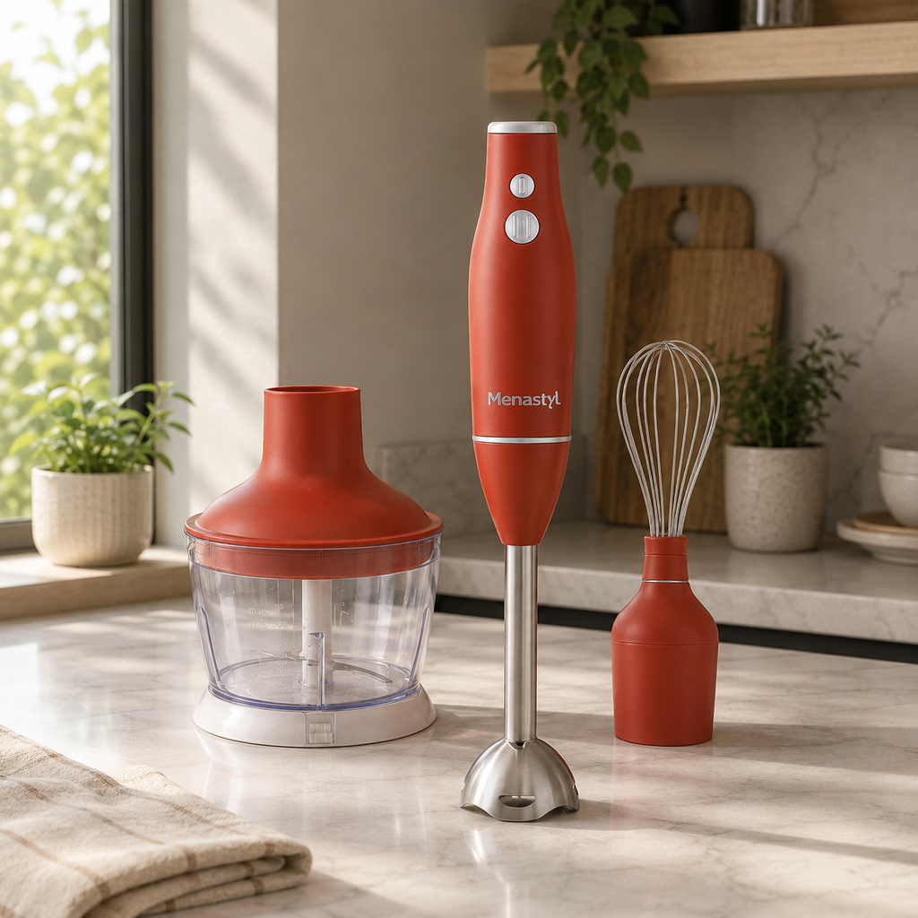 Rétro - Frullatore Multifunzione 3 In 1 - Plastica E Acciaio Inossidabile