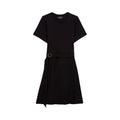 Flared Dress with Belt Detail - Black - Women