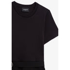 Flared Dress with Belt Detail - Black - Women