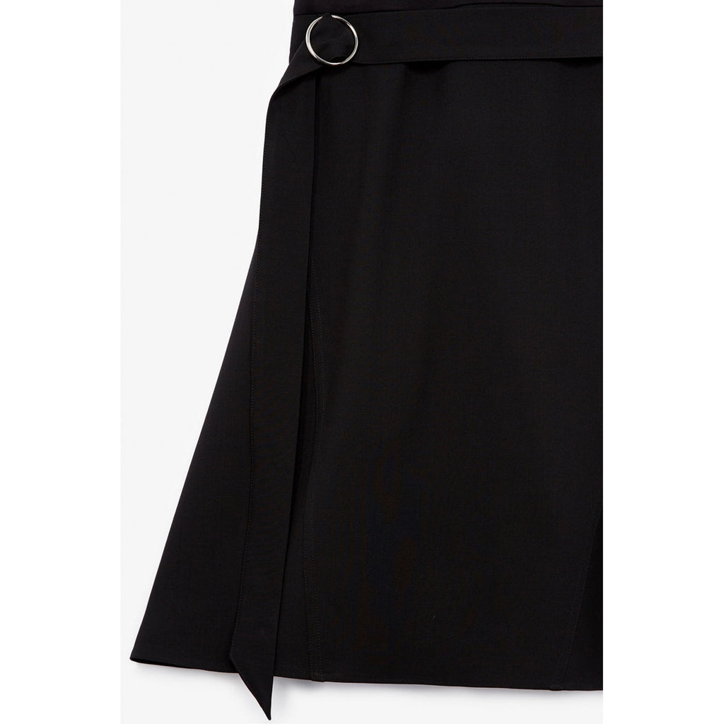 Flared Dress with Belt Detail - Black - Women