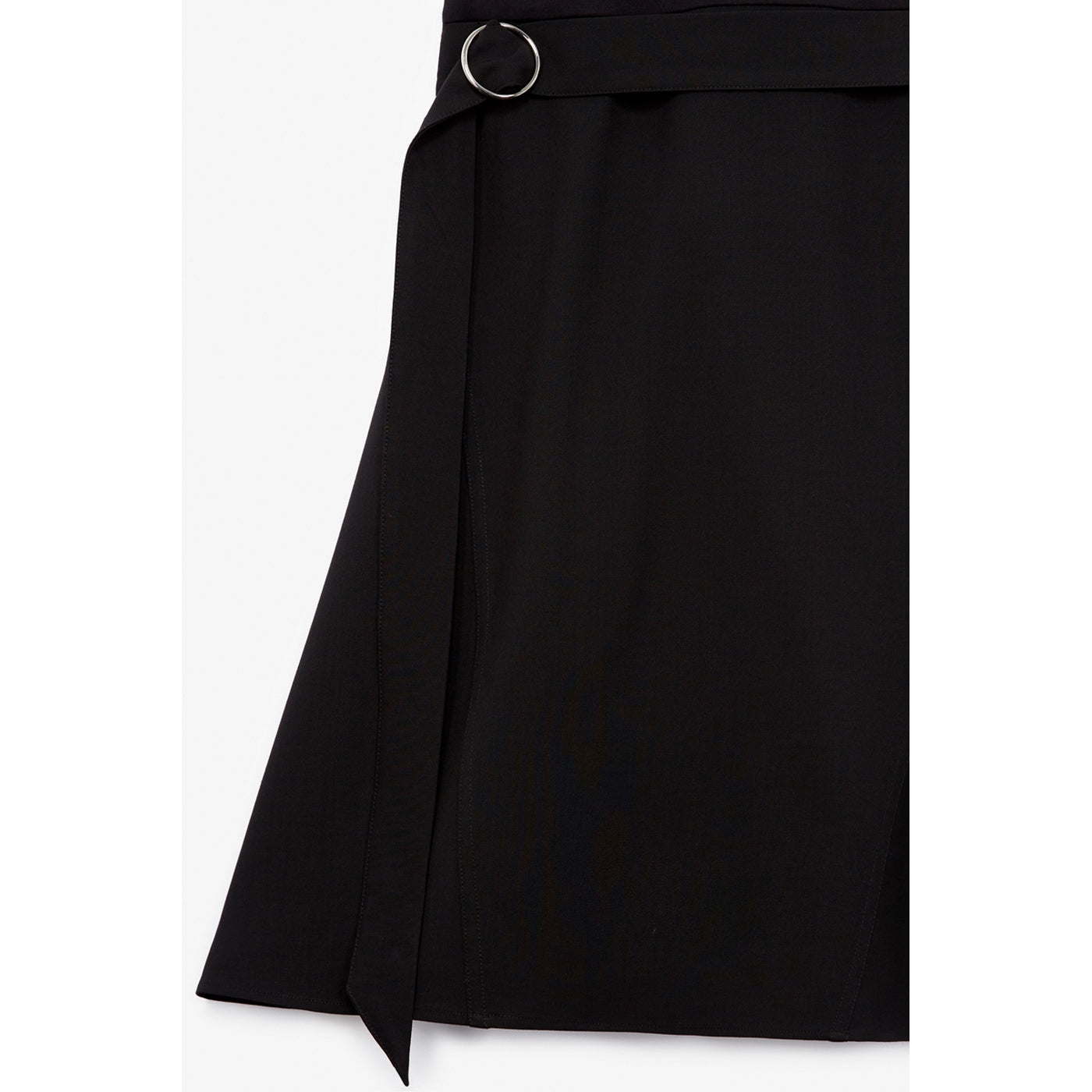 Flared Dress with Belt Detail - Black - Women