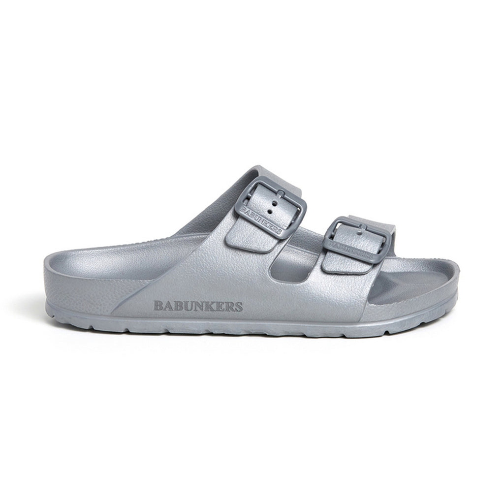 Sandalias de Baño Plateadas - Mujer