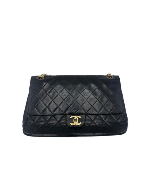 Chanel Vintage Classic Bolso con doble solapa de cuero 25