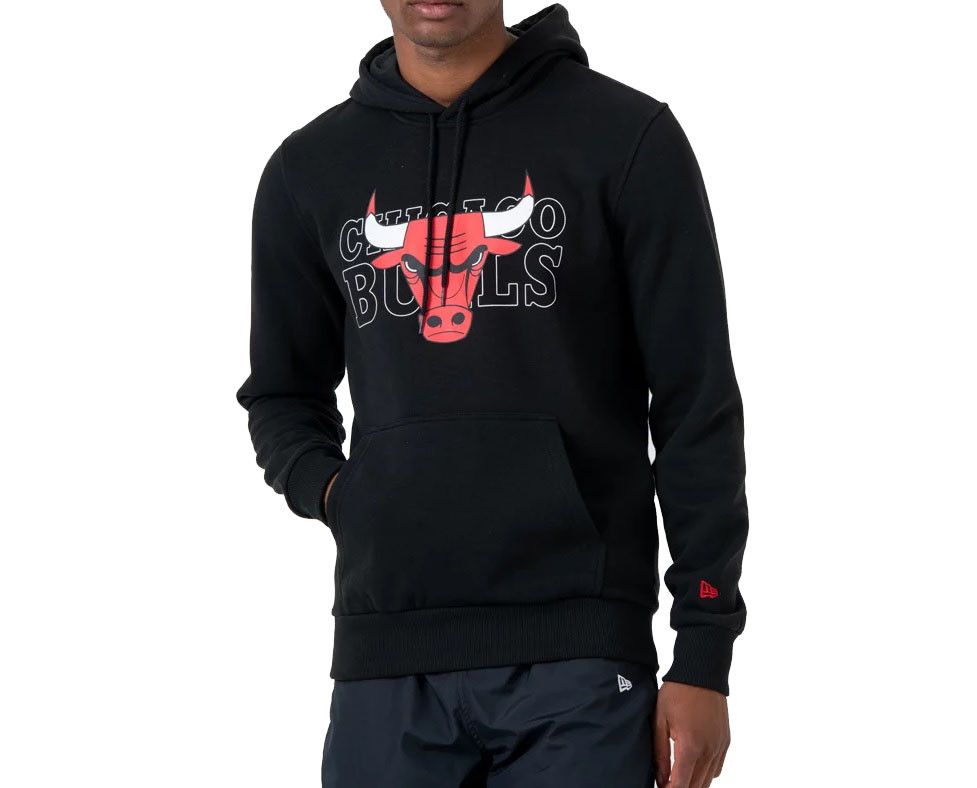 Sweat À Capuche New Era Nba Graphic Overlap Chicago Bulls