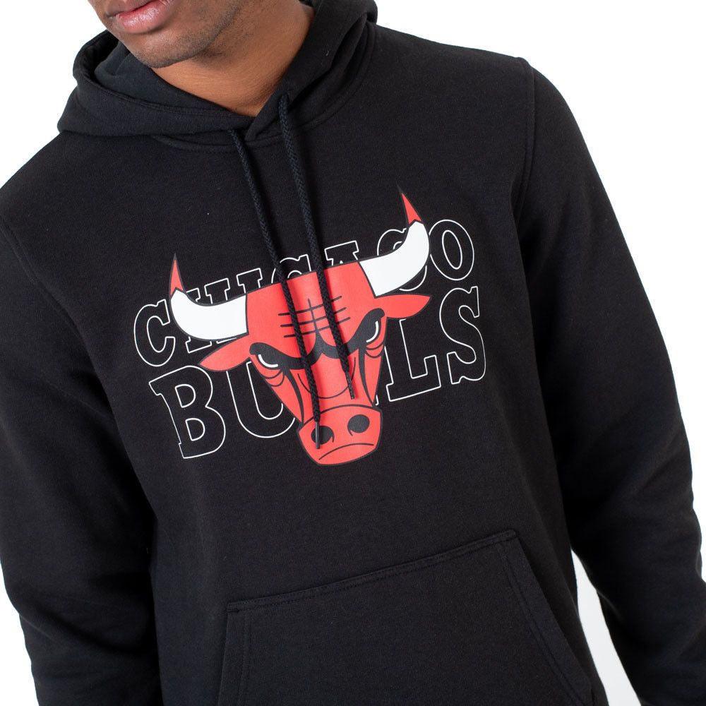 Sweat À Capuche New Era Nba Graphic Overlap Chicago Bulls