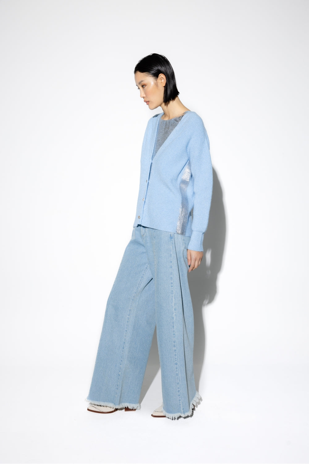 Le Cardigan Maurizio Bleu Clair
