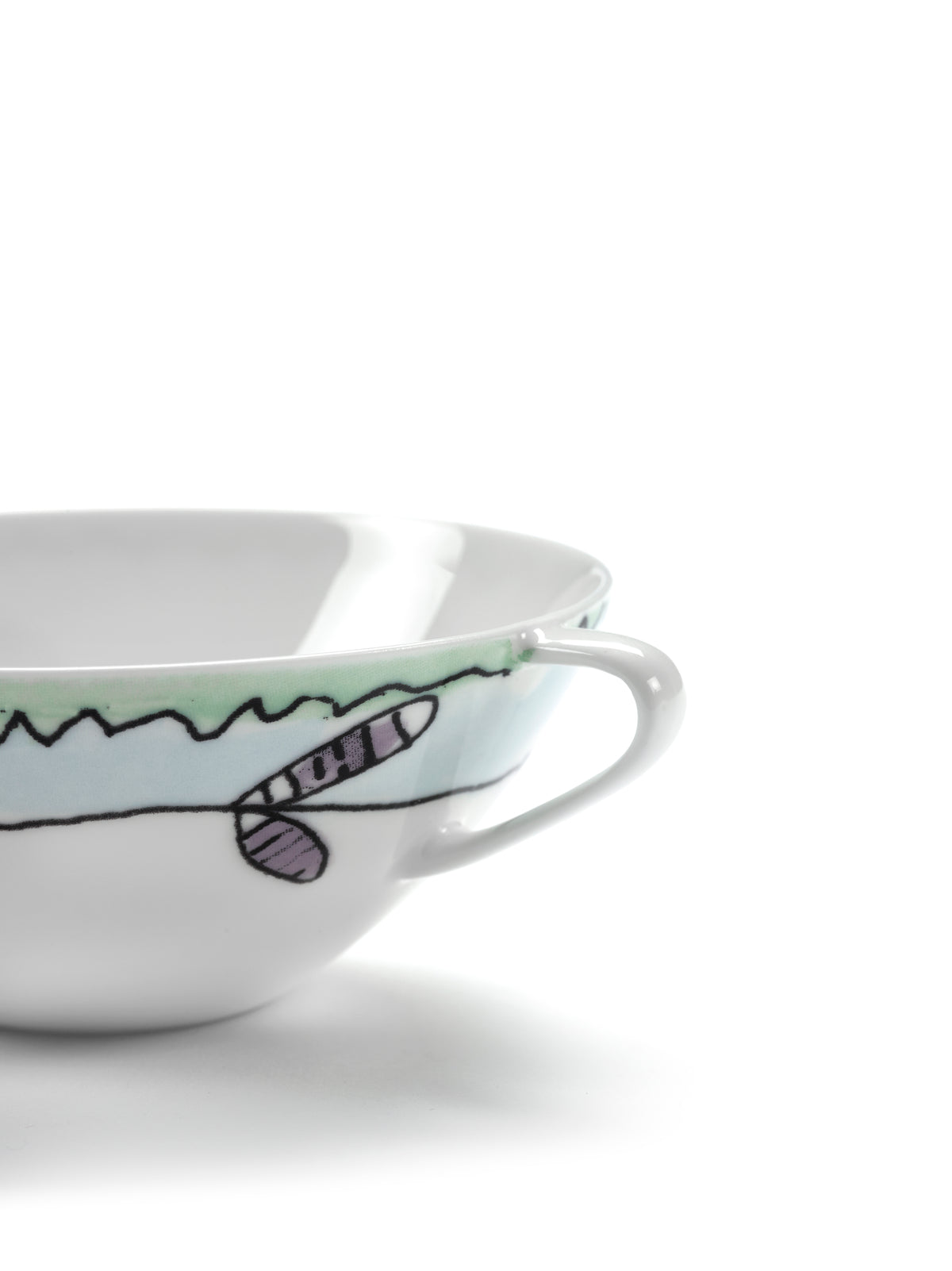 Midnight Flowers - Lot De 2 Tasses À Café Basses - Porcelaine Bone China - Blossom Milk