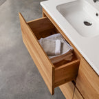 Nova - Meuble Salle De Bain - Chêne - Blanc