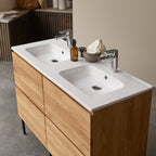 Nova - Meuble Salle De Bain - Chêne - Blanc
