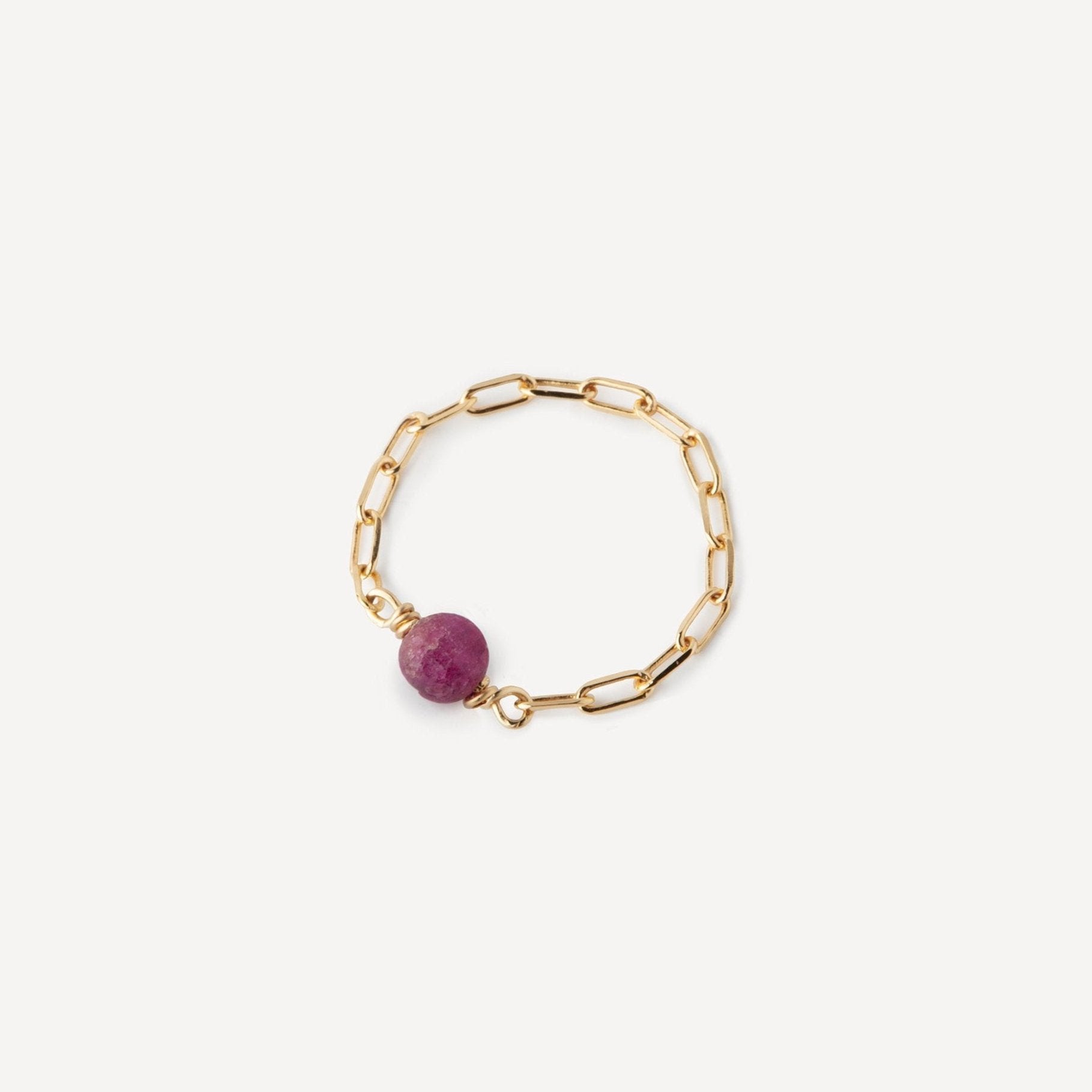 Bague Chaine Rubis