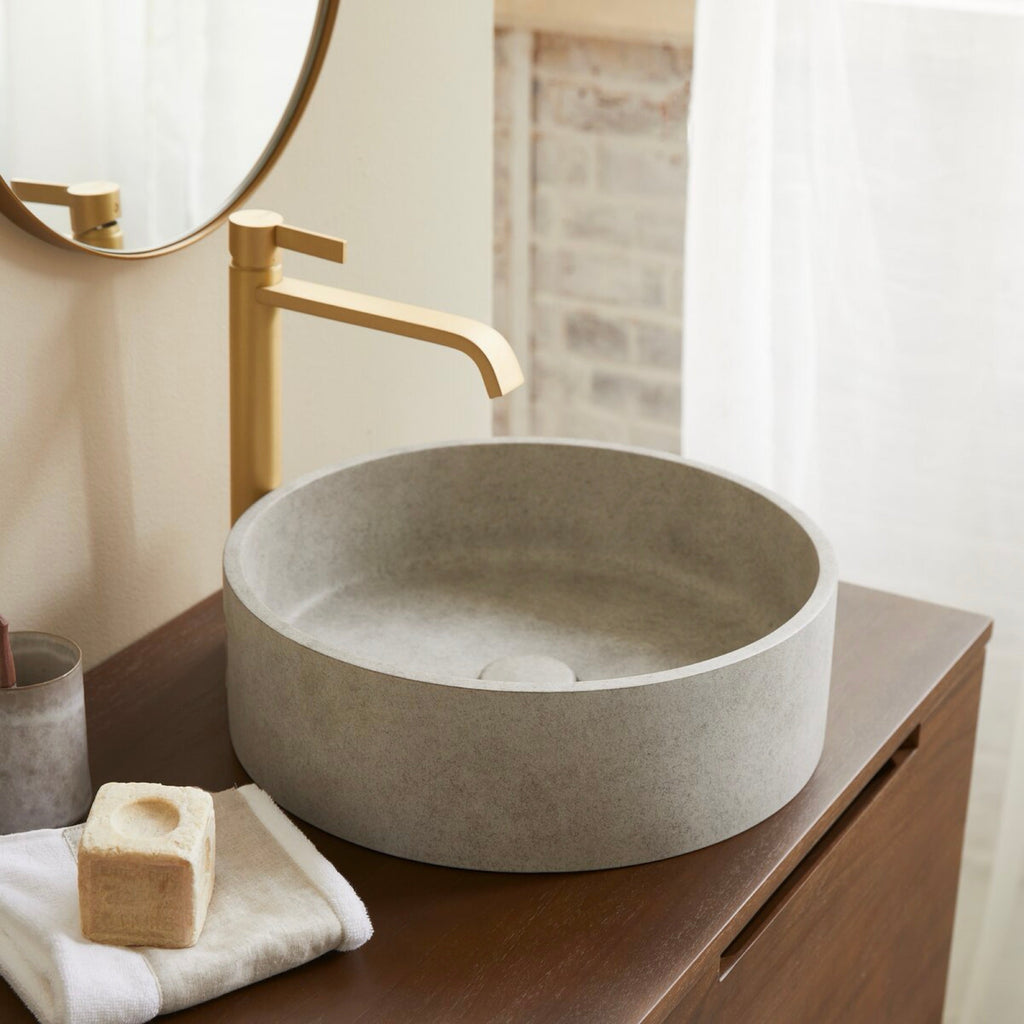 Vasque Ronde Béton Grey - Gina - Gris