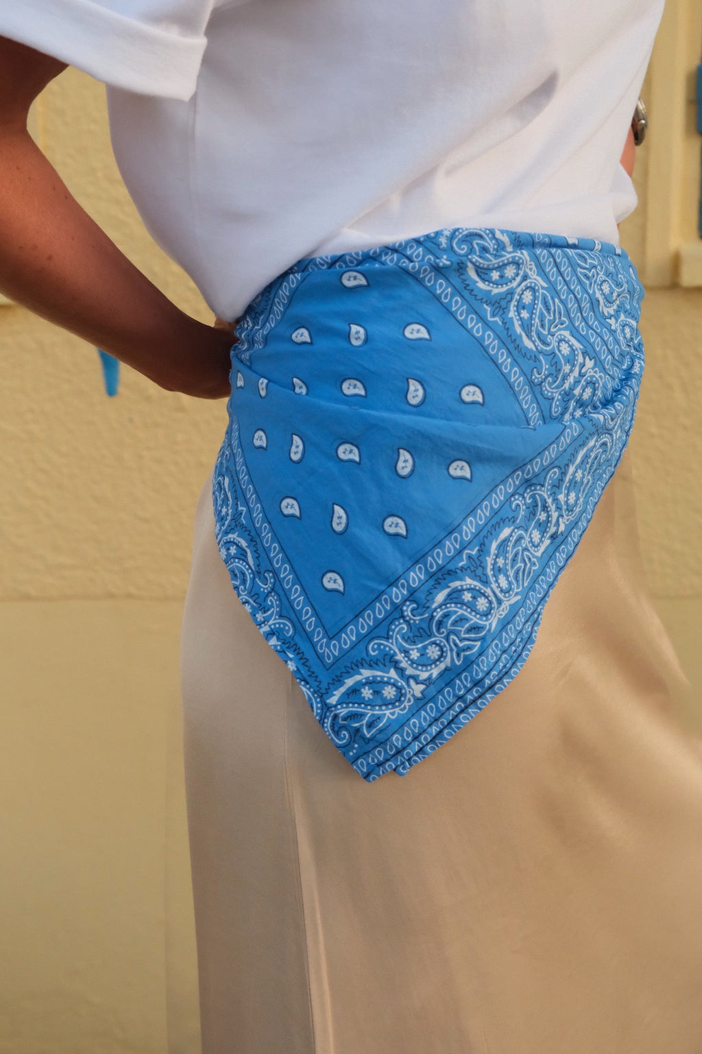 Foulard bandana bleu