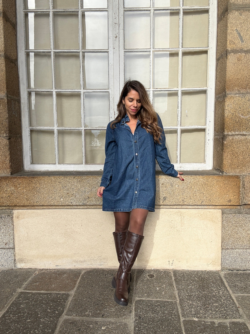 Vestido Vaquero Marion de manga larga