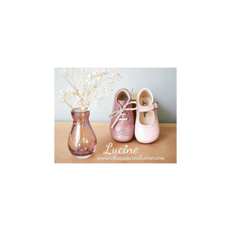 Chaussures Babies Charles Ix Alice À Boucle - Cuir Rose Pâle - Fille
