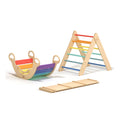 Triangle De Pikler + Grand Toboggan Double Face + Bascule D'Équilibre